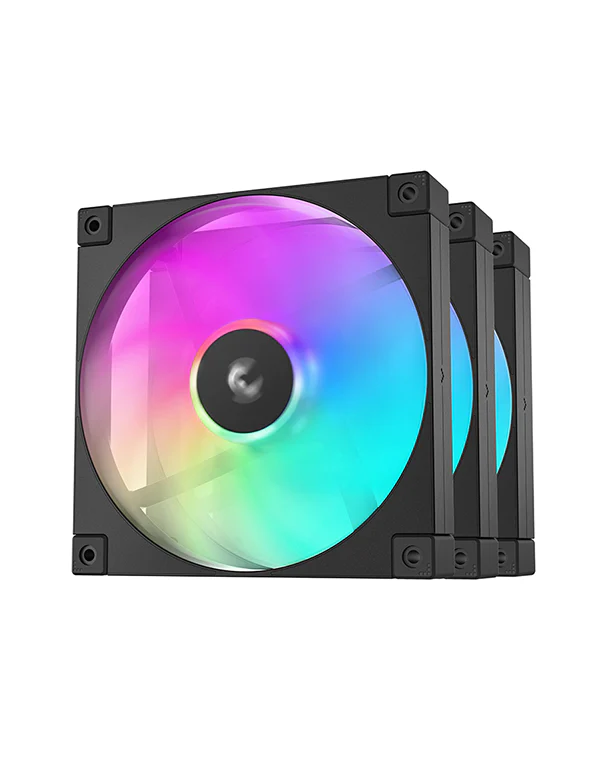 Kit 3x Cooler Fan DeepCool FD14, ARGB, 140mm, Preto, 1650 RPM, 82 CFM - R-FD14-BKAPN3-G