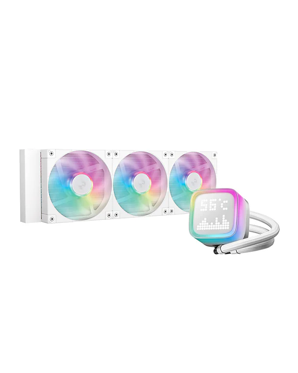 Water Cooler Deepcool LP360 Branco ARGB Display 360mm - R-LP360-WHMSMC-G-1