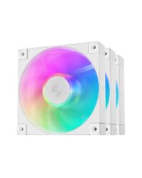 Kit 3x Cooler Branco Para Gabinete DeepCool FD12 Performance ARGB 2050RPM, 120mm, PWM