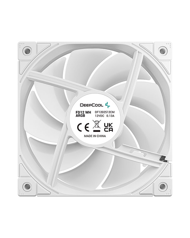 Cooler Fan Deepcool FD12 Performance ARGB 120mm Branco, 2050RPM, 64CFM - Imagem 4