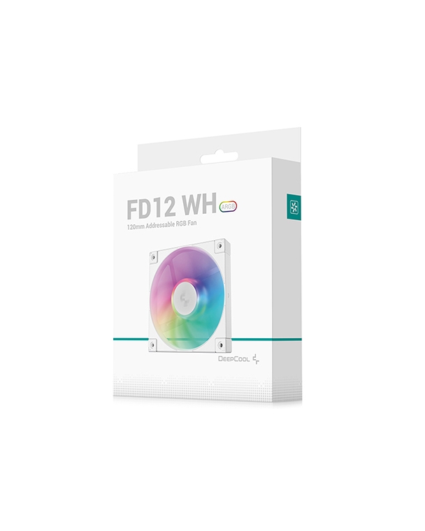 Cooler Fan Deepcool FD12 Performance ARGB 120mm Branco, 2050RPM, 64CFM