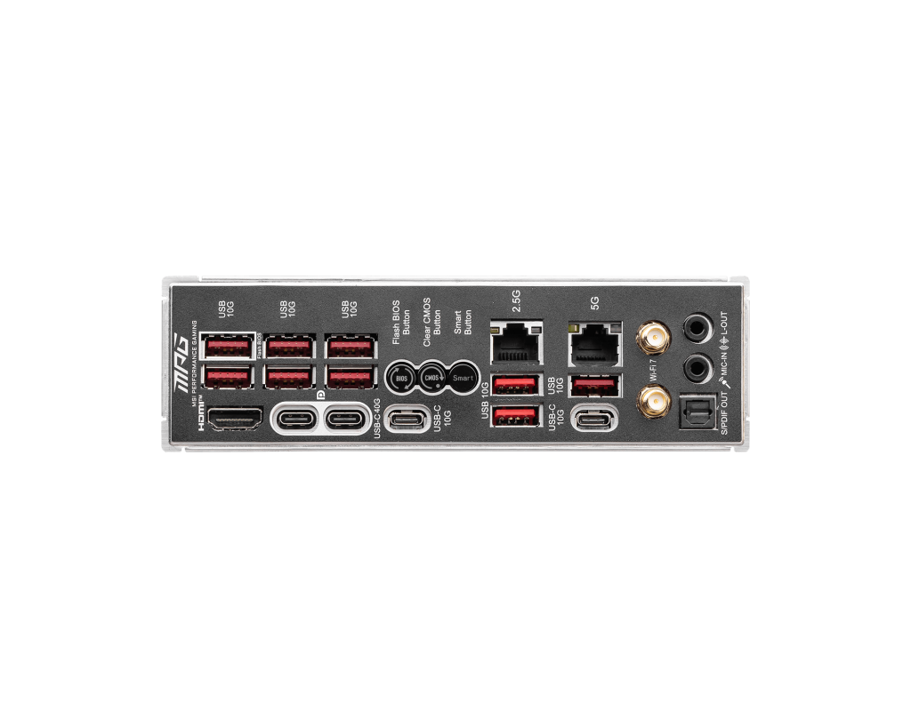 Placa Mae X870E CARBON MSI MPG WIFI 7, Bluetooth, AMD AM5, 4x DDR5, 4x slots M.2, USB 4 - Imagem 5