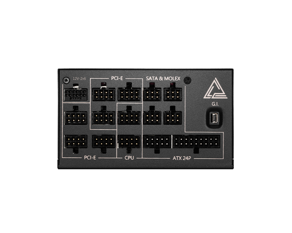 Fonte 1300W MSI MEG AI1300P PCIE5, 80 Plus Platinum, PFC Ativo, ATX 3.0, PCIE 5.0, Full Modular, Preto - Imagem 3