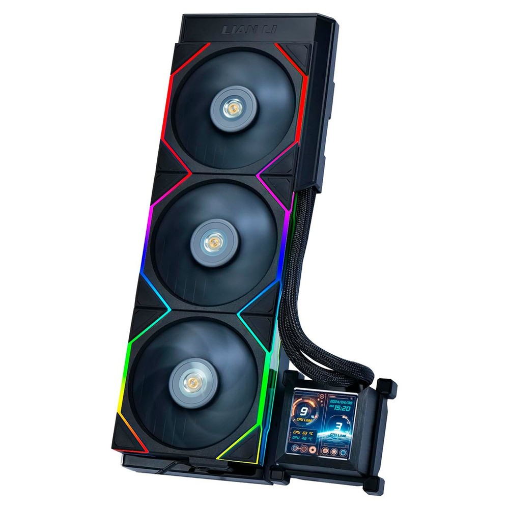 Water Cooler Hydroshift 360TL Preto Display LCD, Lian Li, 360mm, AMD/Intel, Alta Pressão - HSLCD36TB