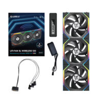 Kit 3x Cooler Fan Lian Li Uni Fan SL Wireless Blade Preto 120mm PWM ARGB - 12SL1W3B