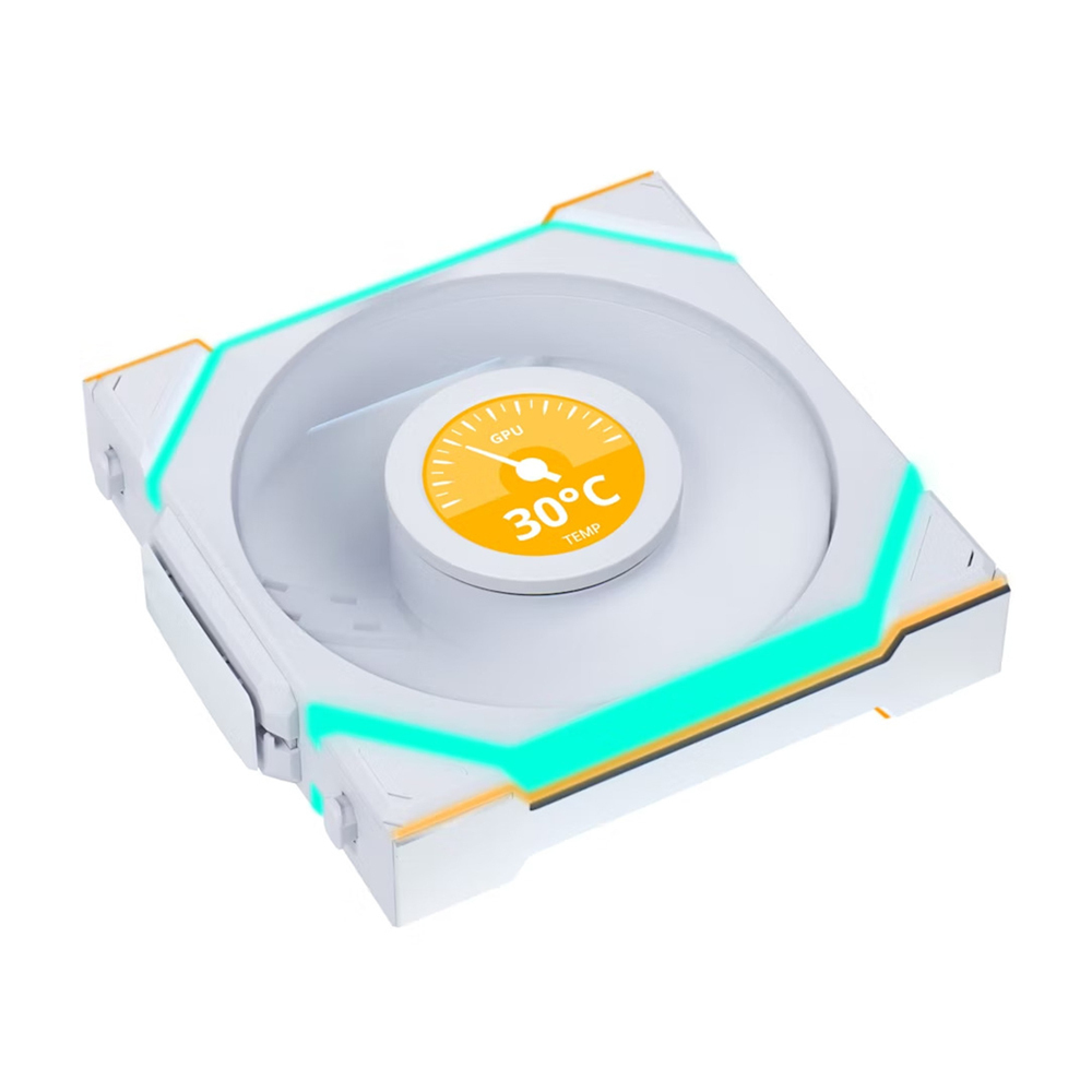 Cooler Fan Lian Li Uni Fan SL Display LCD Wireless Blade Branco 120mm PWM ARGB - 12SLLCD1W1W - Imagem 2