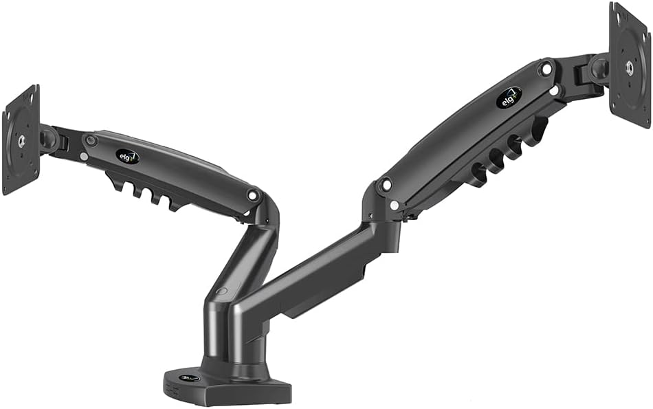Suporte de Mesa Articulado para 2 Monitores de 17" a 35", ELG, Ajuste de altura com Pistão a Gás - F160N - Imagem 4