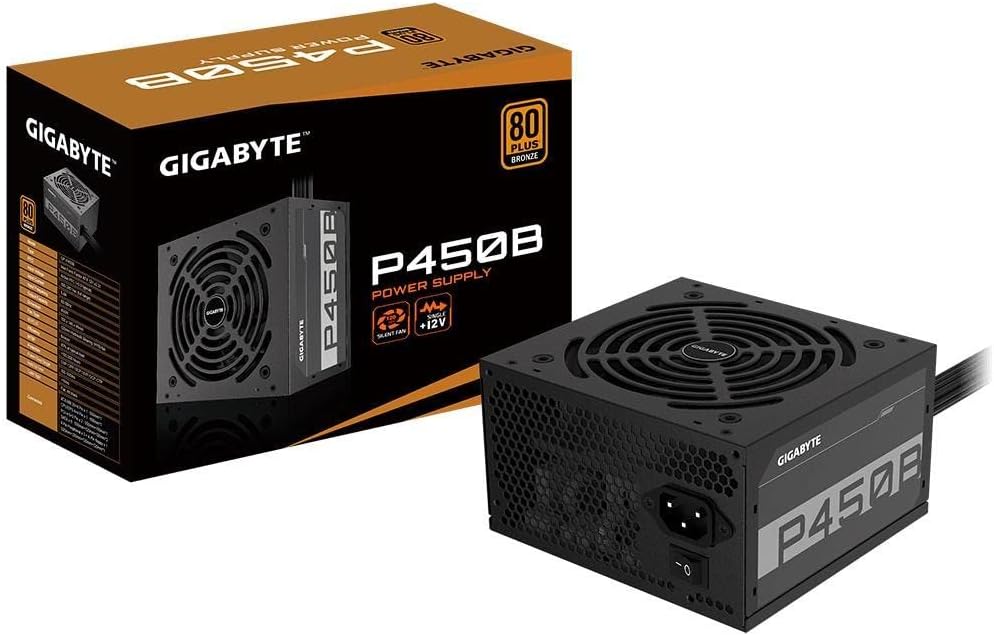 Fonte Gigabyte 450W, 80 Plus Bronze, PFC Ativo, Bivolt automático - GP-P450B/BR