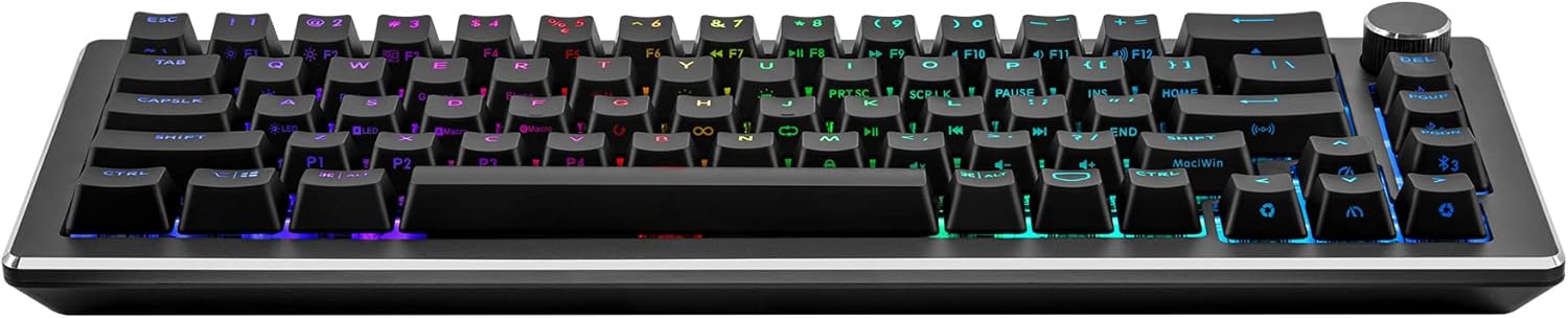 Teclado Sem fio Gamer Cooler Master CK721, Preto/Cinza, Switch Marron (Tactile) , Wifi e Bluethooth - CK-721-GKTM1-US - Imagem 3