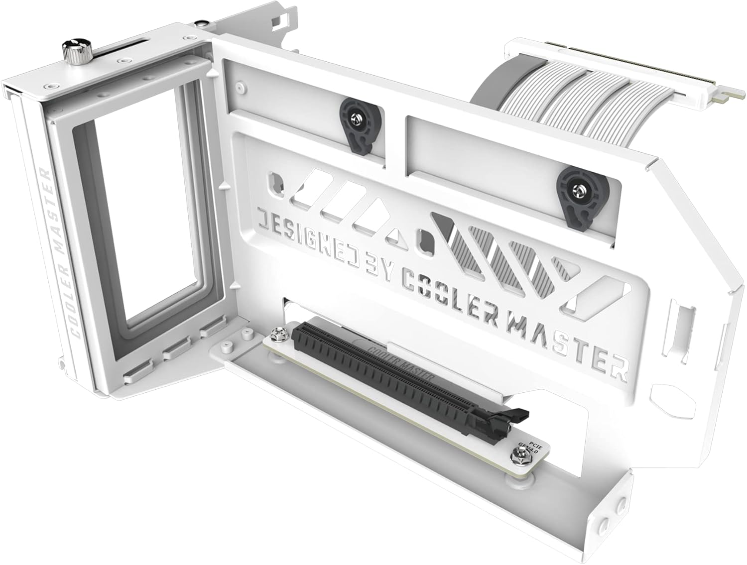 Suporte de Gabinete para Placa de Vídeo na Vertical V3, Cooler Master, Riser PCIe 4.0, Branco - MCA-U000R-WFVK03