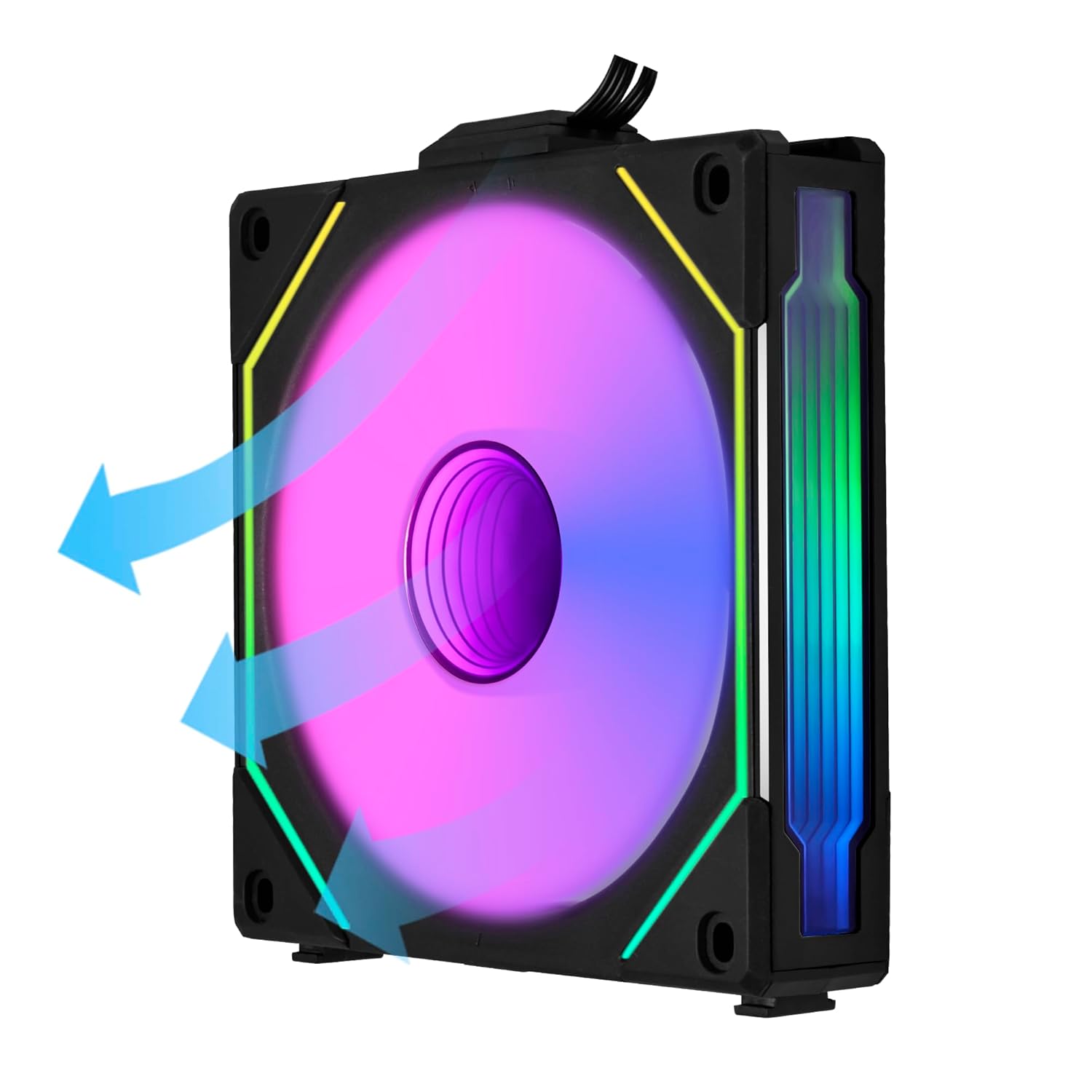 Cooler Fan Gamer 120 Reverse Lian Li Uni Fan SL Infinity, 120mm, ARGB, Preto, 2100 RPM, 61 CFM - UF-RSLIN120-1B - Imagem 2