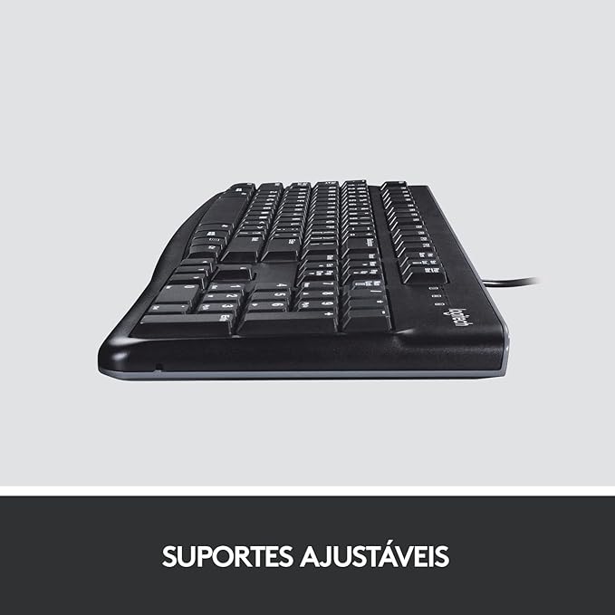 Teclado com fio USB Logitech K120 Resistente à Respingos e Layout ABNT2 -920-004423 - Imagem 4