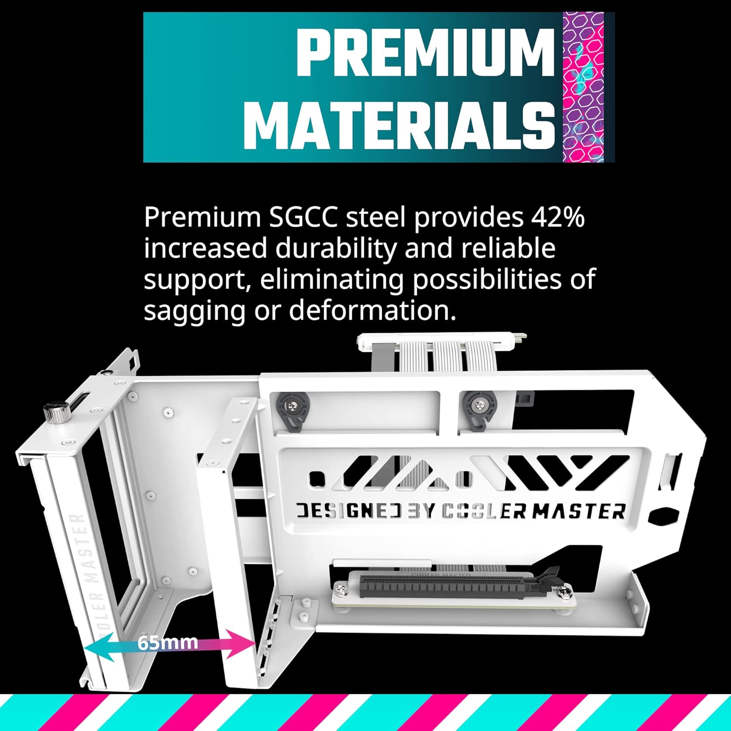Suporte de Gabinete para Placa de Vídeo na Vertical V3, Cooler Master, Riser PCIe 4.0, Branco - MCA-U000R-WFVK03 - Imagem 10