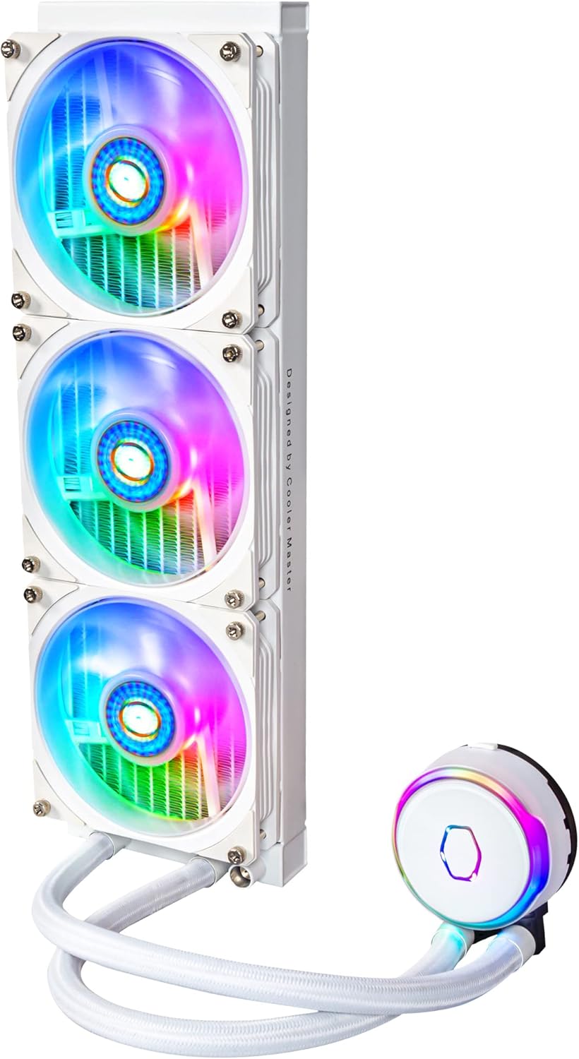 Water Cooler Masterliquid PL360 Flux Branco Cooler Master, RGB, 360mm, Intel/AMD - MLY-D36M-A23PZ-RW