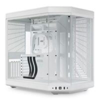 Gabinete Hyte Y70 Branco Mid Tower TG, 3 laterais de vidro, Kit GPU Vertical incluído - CS-HYTE-Y70-WW