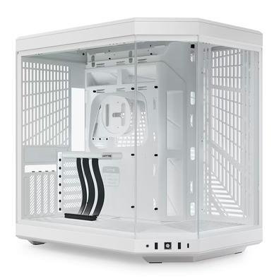 Gabinete Hyte Y70 Branco Mid Tower TG, 3 laterais de vidro, Kit GPU Vertical incluído - CS-HYTE-Y70-WW