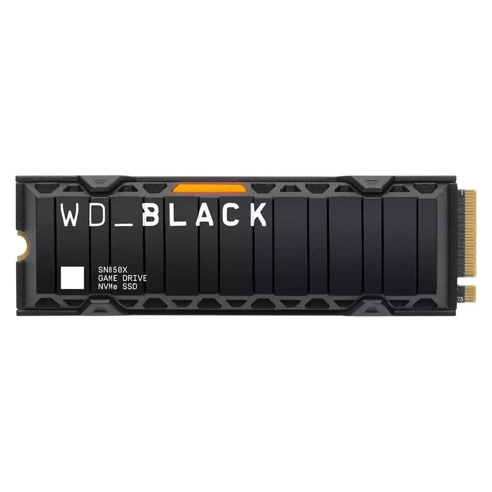 SSD WD Black SN850X 2TB PC e PS5, NVMe com Dissipador, M.2 2280 GEN4, Leitura 7300 MBs, Gravação 6300 MBs