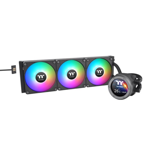 Water Cooler 360mm Thermaltake TH360 V2 Ultra Sync, Display LCD, ARGB, Fans 120mm magnéticas - CL-W415-PL12SW-A
