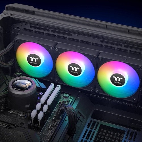 Water Cooler 360mm Thermaltake TH360 V2 Ultra Sync, Display LCD, ARGB, Fans 120mm magnéticas - CL-W415-PL12SW-A - Imagem 5