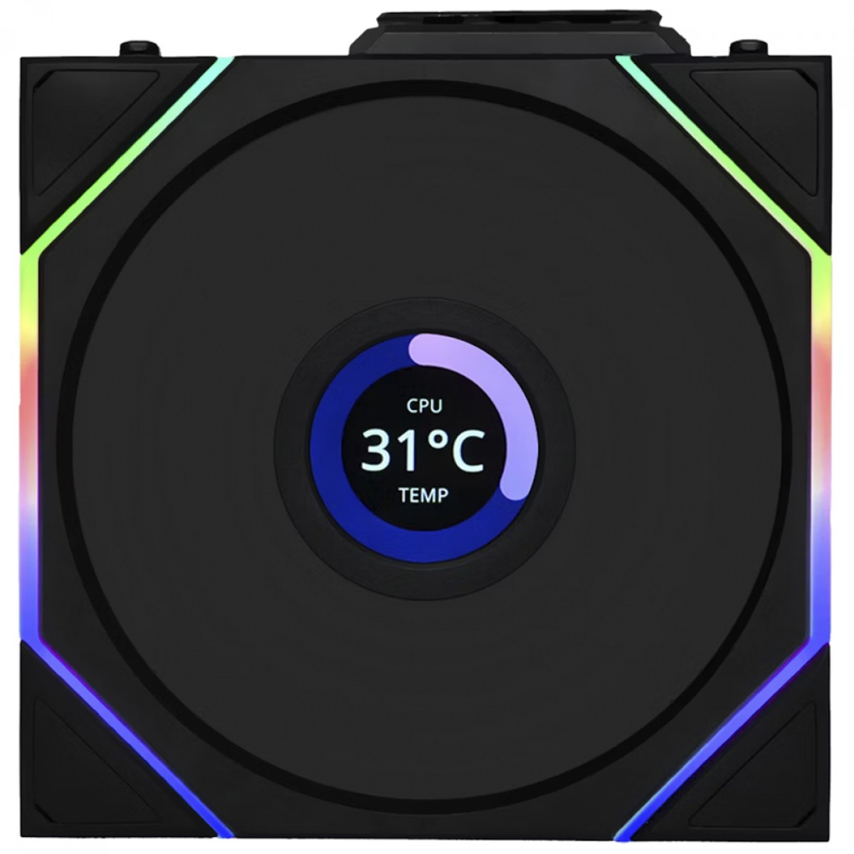 Cooler Fan Lian Li Uni Fan TL Wireless LCD Blade Preto 120mm PWM ARGB, 1900 RPM, 54 CFM - 12TLLCD1W1B - Imagem 2