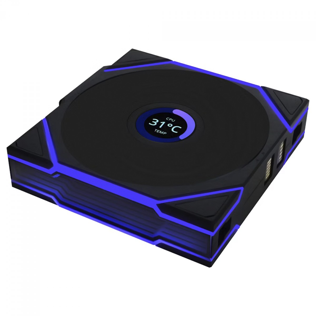 Cooler Fan Lian Li Uni Fan TL Wireless LCD Reverse Blade Preto 120mm PWM ARGB, 1900 RPM, 54 CFM - 12RTLLCD1W1B - Imagem 3