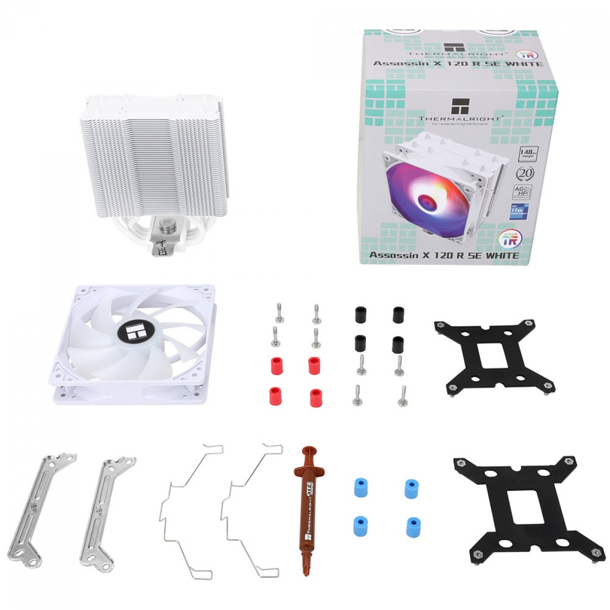 Cooler Para Processador Thermalright Assassin X 120 Refined SE WHITE ARGB, 120mm, Intel-AMD, Branco - Imagem 5