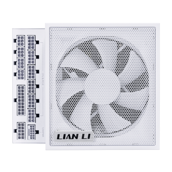 Fonte Lian Li EDGE 1300W Branca, 80 Plus Platinum, ATX 3.1, PCI 5.1, Com Hub USB e Cabos Sleeveds, PFC, Full Modular - Imagem 3