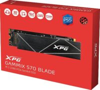 SSD 1TB XPG S70 Blade para PC e PS5, PCIe Gen4x4, M.2 NVMe, Leitura: 7400MB/s e Gravação: 6800MB/s - AGAMMIXS70B-1T-CS