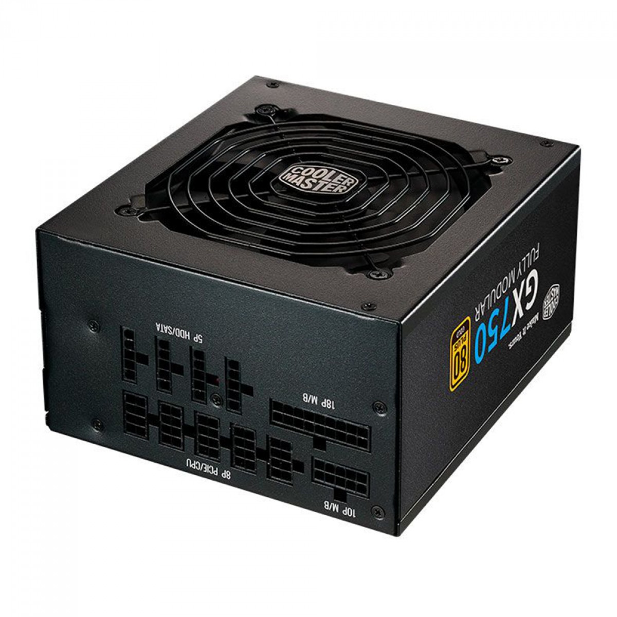 Fonte Cooler Master GX750 Gold, 750W, Full Modular, 80 Plus Gold, Preto - MPE-7501-AFAAG-W1 - Imagem 2
