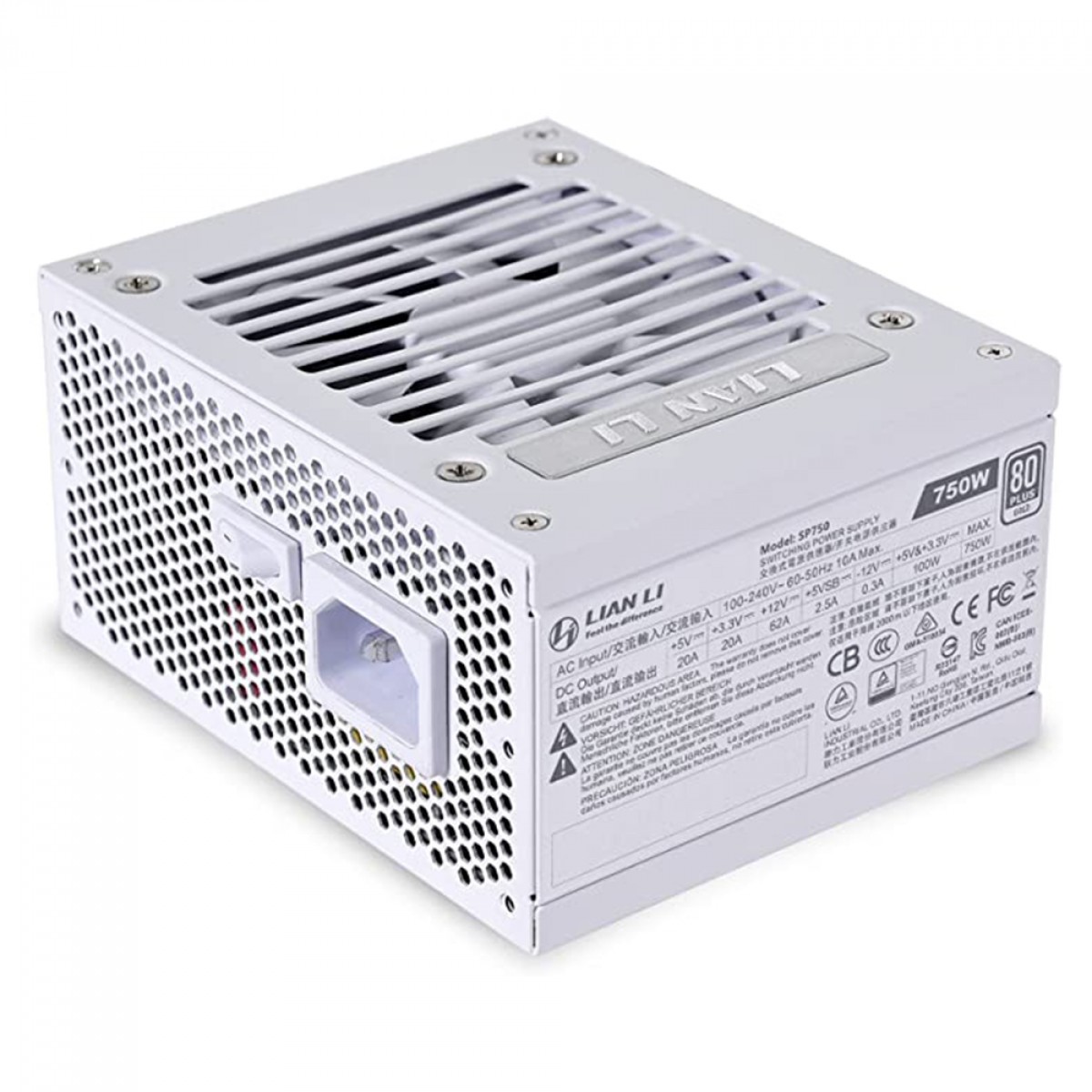 Fonte 750W SFX Branca Lian Li 80 Plus Gold, PFC Ativo, Full Modular - SP750 - Imagem 4