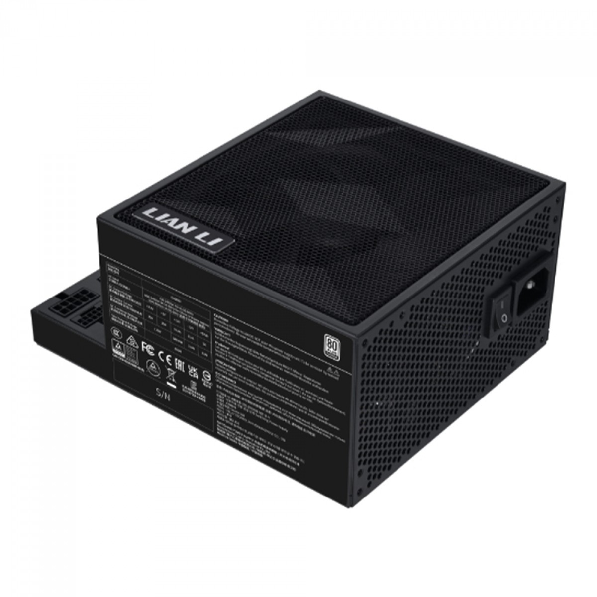 Fonte Lian Li EDGE 1300W, 80 Plus Platinum, ATX 3.1, PCI 5.1, Com Hub USB e Cabos Sleeveds, PFC, Full Modular - Imagem 4