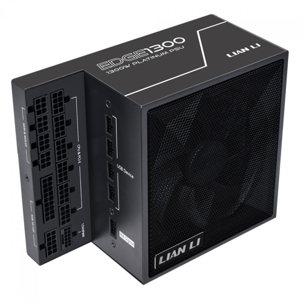 Fonte Lian Li EDGE 1300W, 80 Plus Platinum, ATX 3.1, PCI 5.1, Com Hub USB e Cabos Sleeveds, PFC, Full Modular - Imagem 2