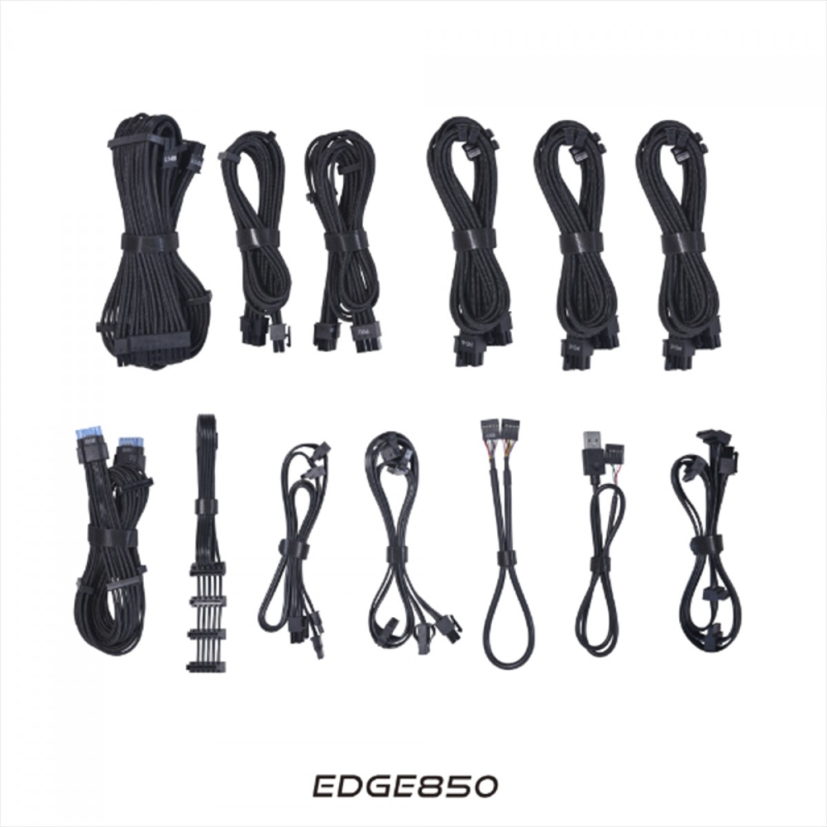 Fonte 850W 80 Plus Platinum Lian Li EDGE Preto Modular, Hub USB Integrado, ATX 3.1, PCIE 5.1 - Imagem 5