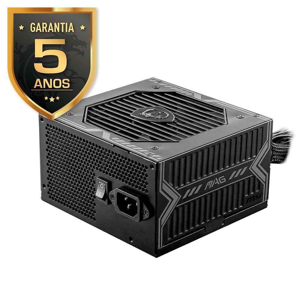 Fonte 650W MSI MAG A650BN, ATX, 80 PLUS Bronze, PFC Ativo, Entrada Bivolt - 306-7ZP2B22-CE0 - Imagem 3