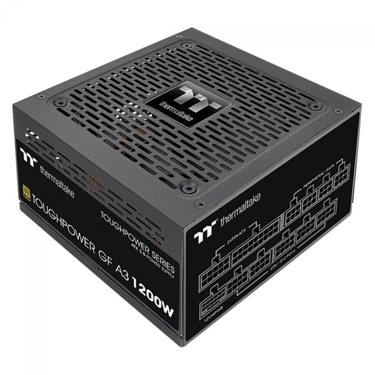 Fonte Thermaltake 1200W Toughpower GF A3 80 Plus Gold, PCIe 5.0, ATX 3.0, PFC Ativo, Full Modular - PS-TPD-1200FNFAGB-H