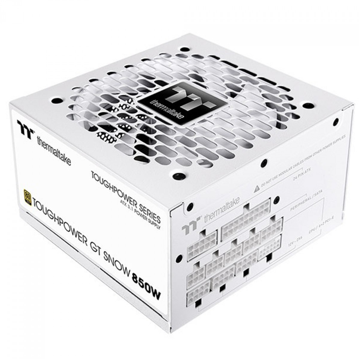 Fonte 850W Branca Thermaltake Toughpower GT, 80 Plus Gold, PFC Ativo, ATX 3.1, PCI 5.1 Full Modular - Imagem 2