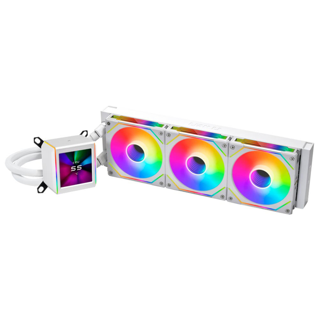 Water Cooler 360 Display LCD Lian Li Galahad II Branco, ARGB SL Infinity, 360mm, Intel-AMD - GA2ALCD36INW