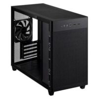 Gabinete Compacto Asus Prime AP201 Preto Lateral em Vidro, para Placa Mãe Micro-ATX
