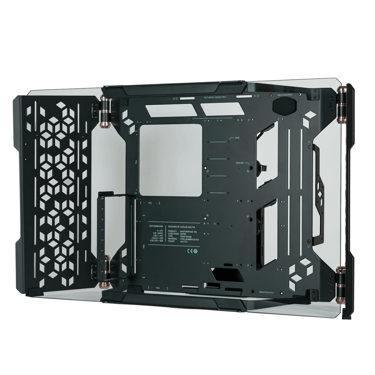 Gabinete Cooler Master MasterFrame 700, Full Tower, Vidro Temp, Preto - MCF-MF700-KGNN-S00