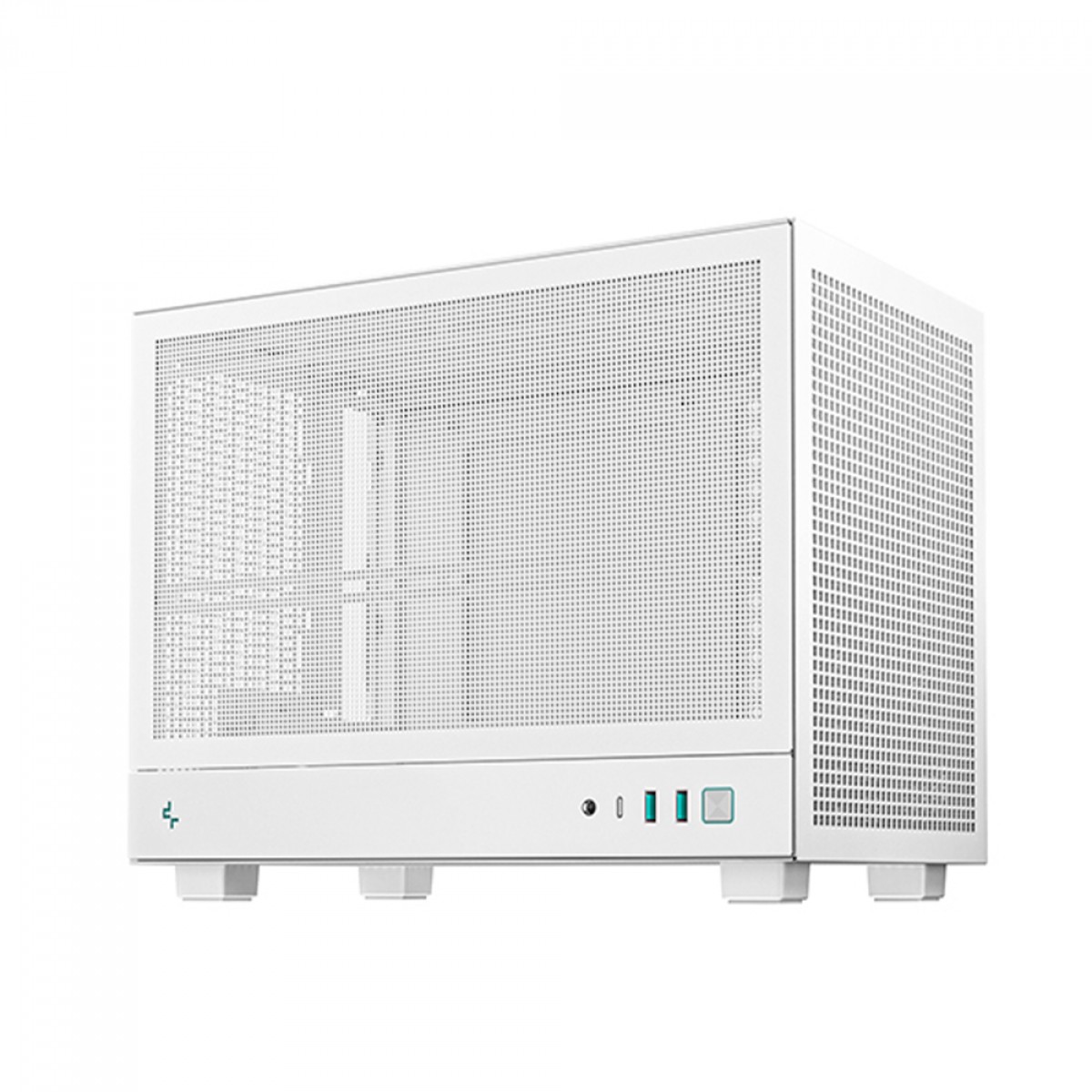 Gabinete Mini ITX DeepCool CH160 Mesh Branco, ultraportátil com alça para Placa Mãe ITX - Imagem 3