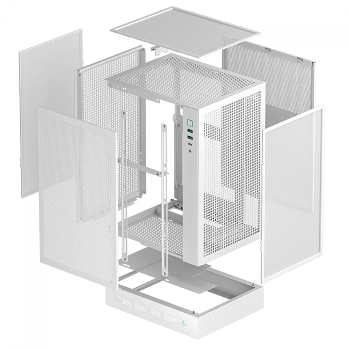 Gabinete Mini ITX DeepCool CH170 Digital Mesh Branco, ultraportátil - R-CH170-WHNPI0D-G-1 - Imagem 2
