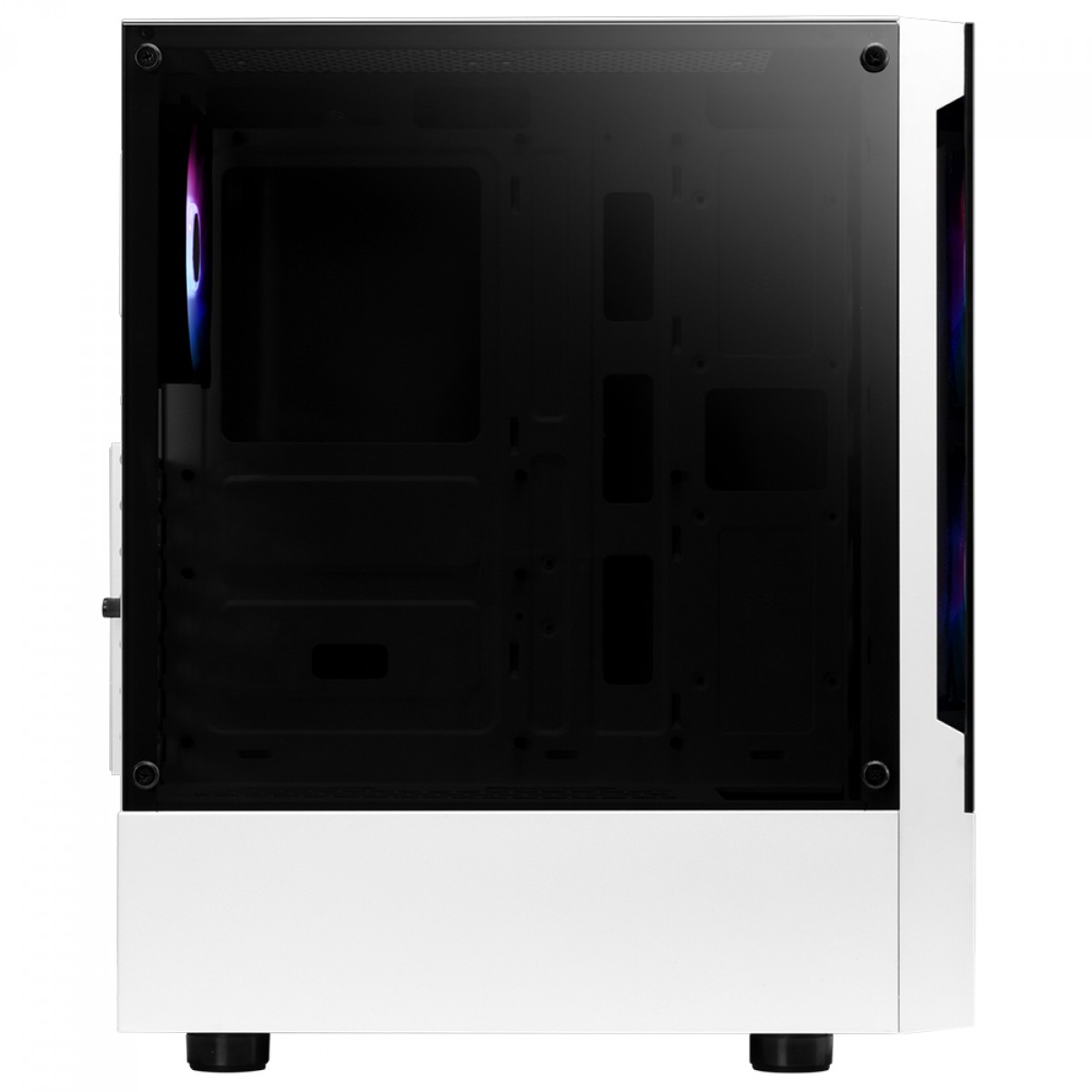 Gabinete Gamer Com 3 Fans ARGB Gamdias Talos E3 Branco/Preto, Mid Tower, Vidro Temperado, ATX - Imagem 3