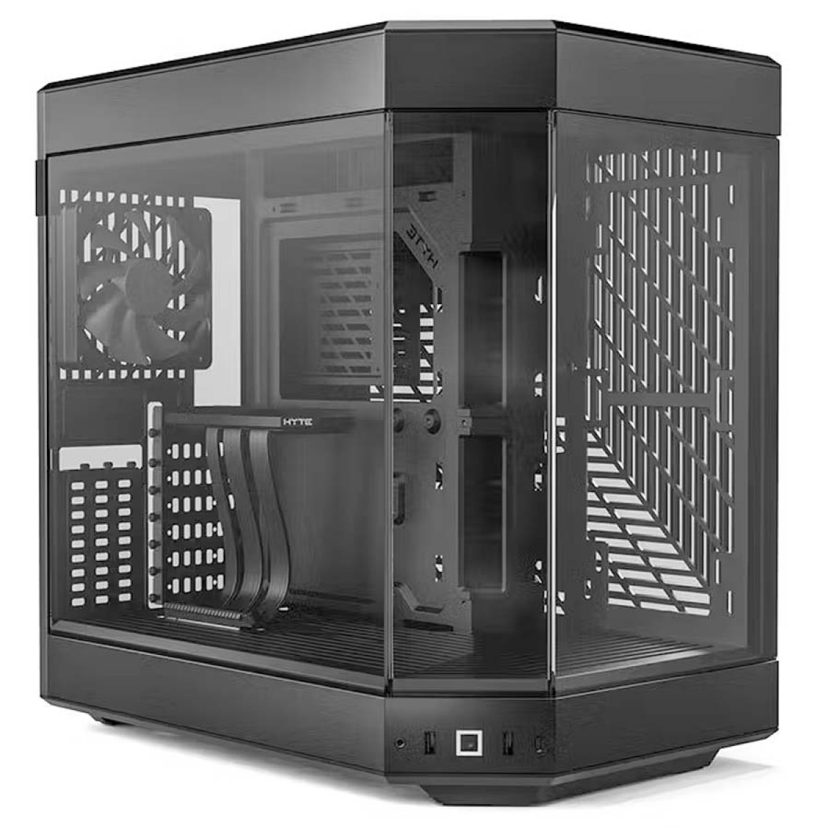 Gabinete Gamer Hyte Y60 Preto, Vidro Temperado, ATX, Com Suporte Vertical GPU Riser 4.0 e 3 fans, CS-HYTE-Y60-B
