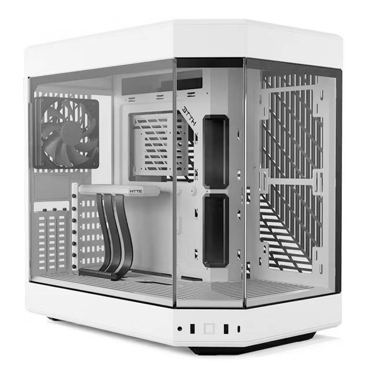 Gabinete Gamer Hyte Y60 Branco, Vidro Temperado, ATX, Com Suporte Vertical GPU Riser 4.0 e 3 fans, CS-HYTE-Y60-WW
