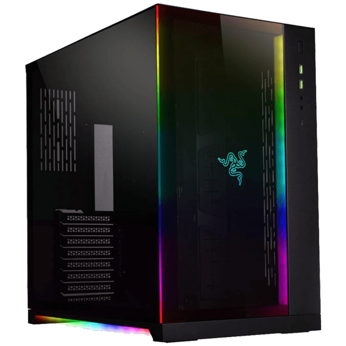 Gabinete Gamer Lian Li Dynamic Razer Edition RGB, Mid Tower, Vidro Temperado, Black - O11DXRZ