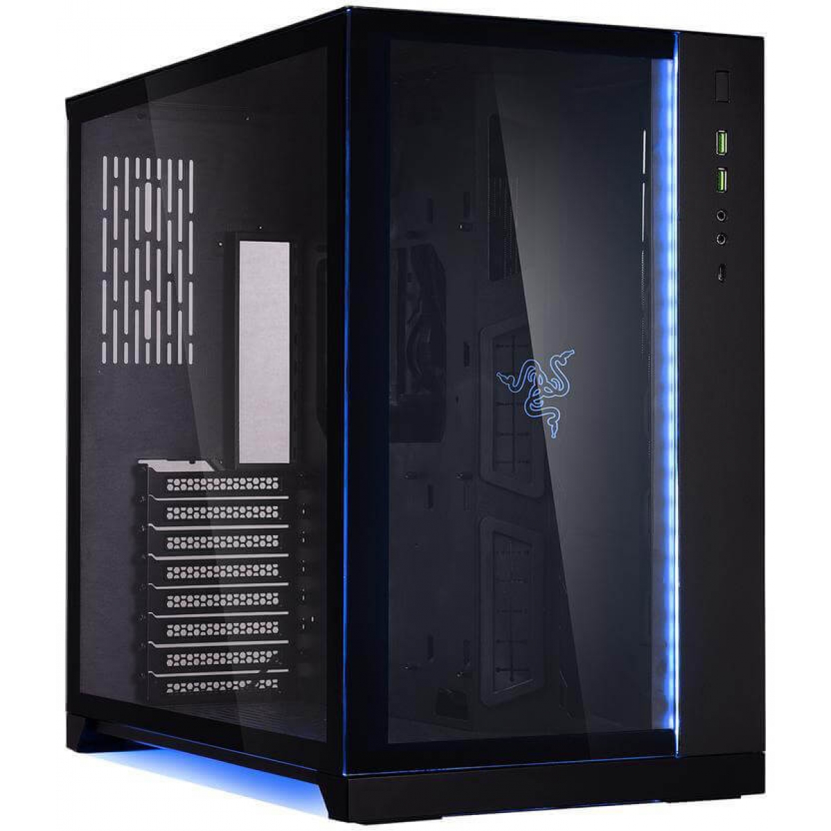 Gabinete Gamer Lian Li Dynamic Razer Edition RGB, Mid Tower, Vidro Temperado, Black - O11DXRZ - Imagem 3