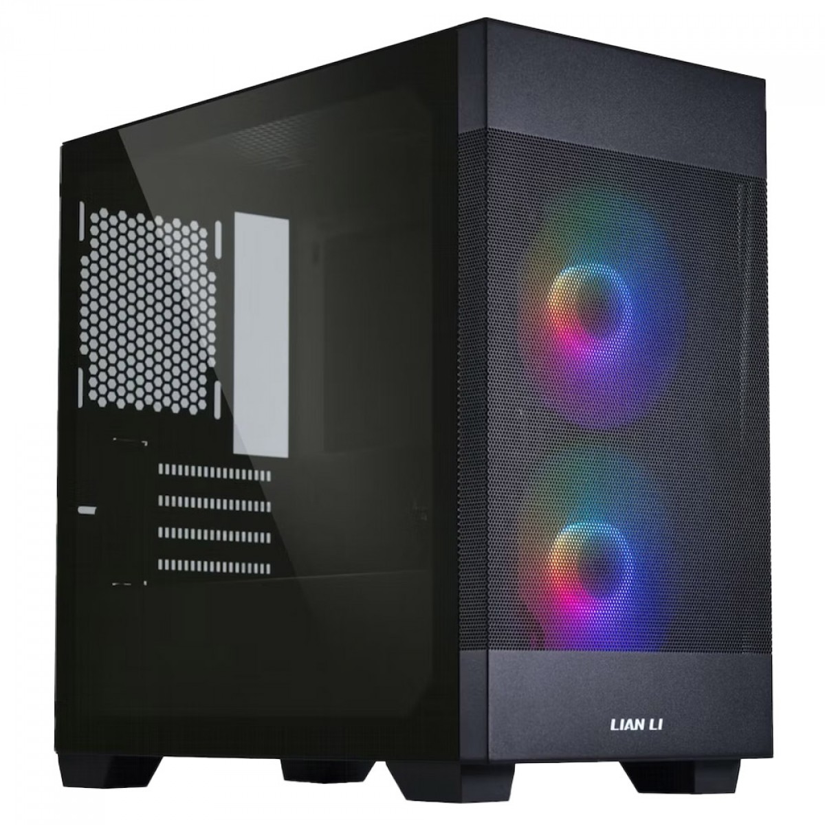 Gabinete Compacto Lian Li Lancool 205M, Mesh, Com 2 Fans ARGB, Micro ATX, Vidro Temperado, Preto