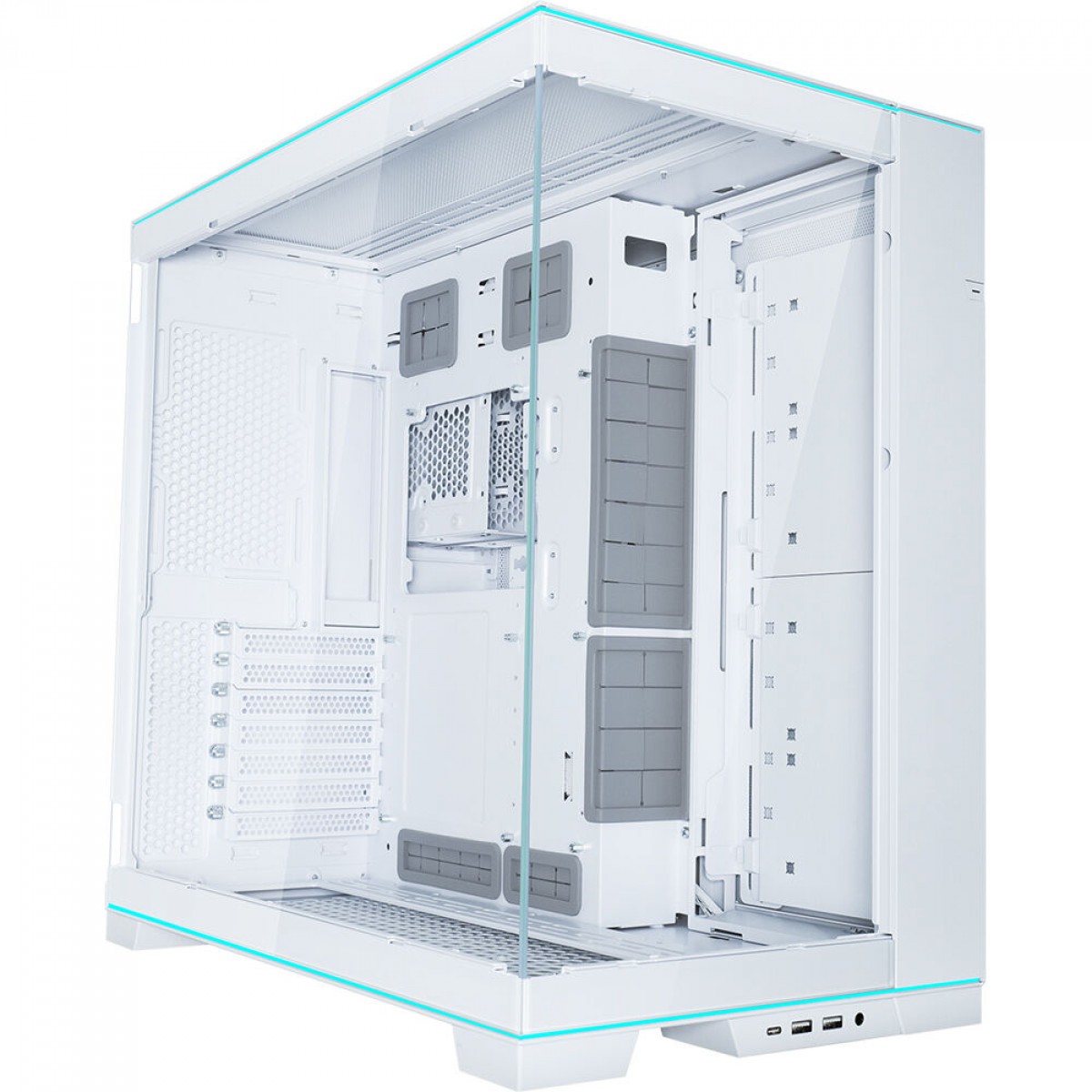 Gabinete Gamer Dynamic EVO RGB Lian Li O11D, Mid Tower, Vidro Temperado, E-ATX, Branco - O11DERGBW - Imagem 2
