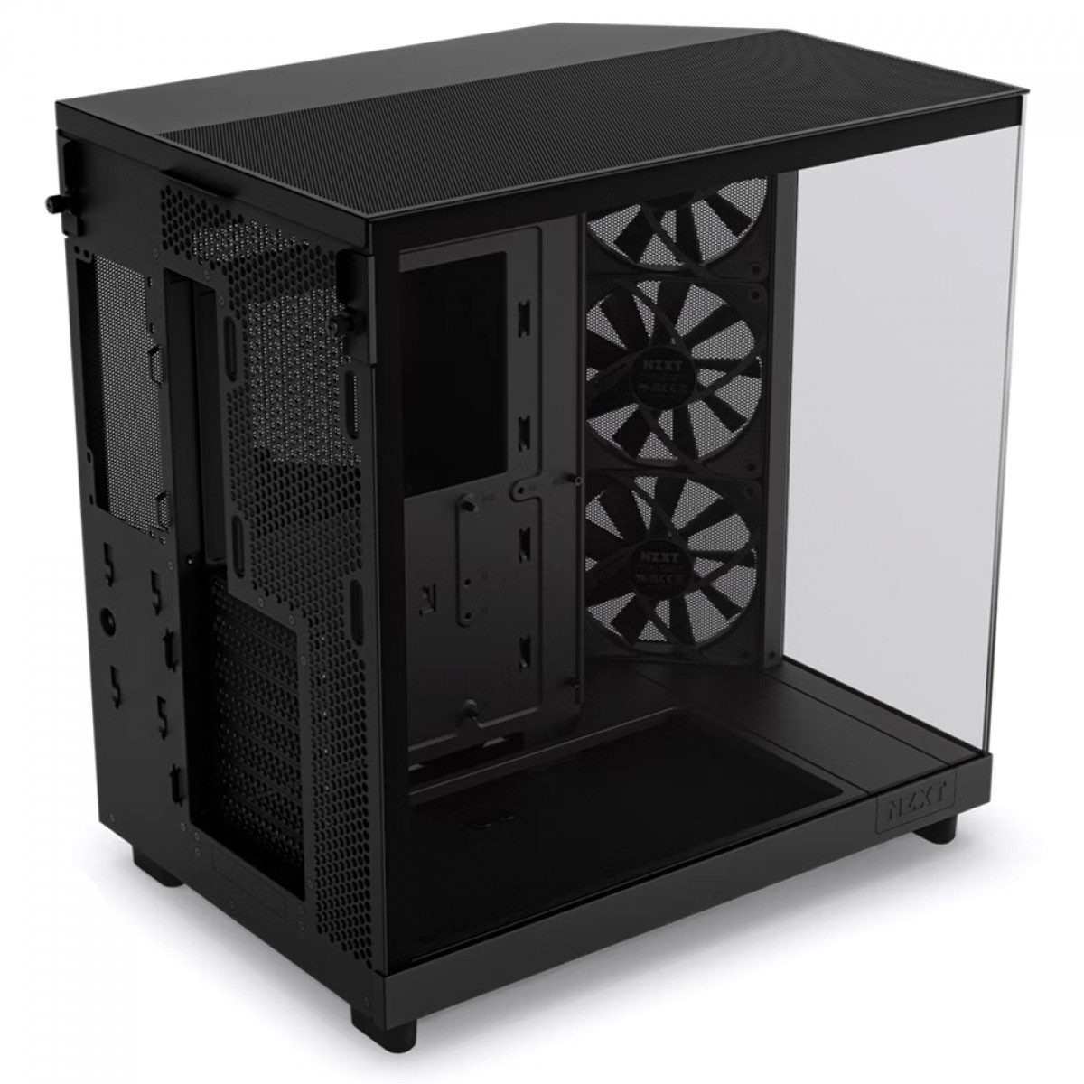 Gabinete Gamer NZXT H6 Flow Com 3 Fans, Mid Tower, Lateral Vidro Temperado, Preto, ATX - CC-H61FB-01 - Imagem 4