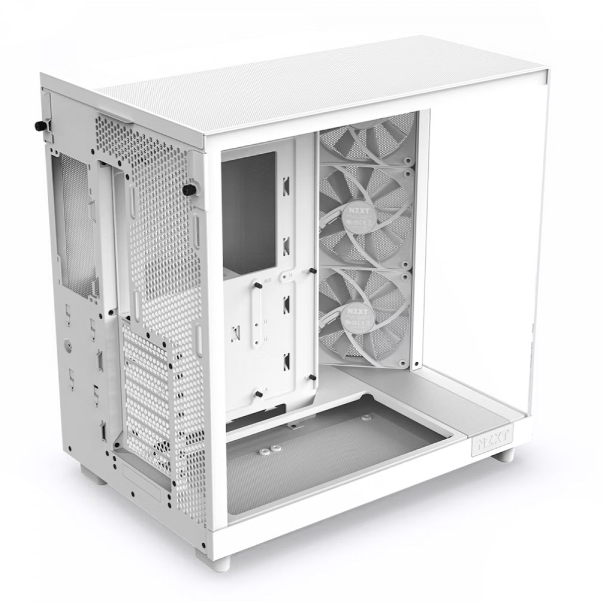 Gabinete Gamer NZXT H6 Flow Branco, Mid Tower, Vidro Temperado, ATX, 3 Fans, CC-H61FW-01 - Imagem 4